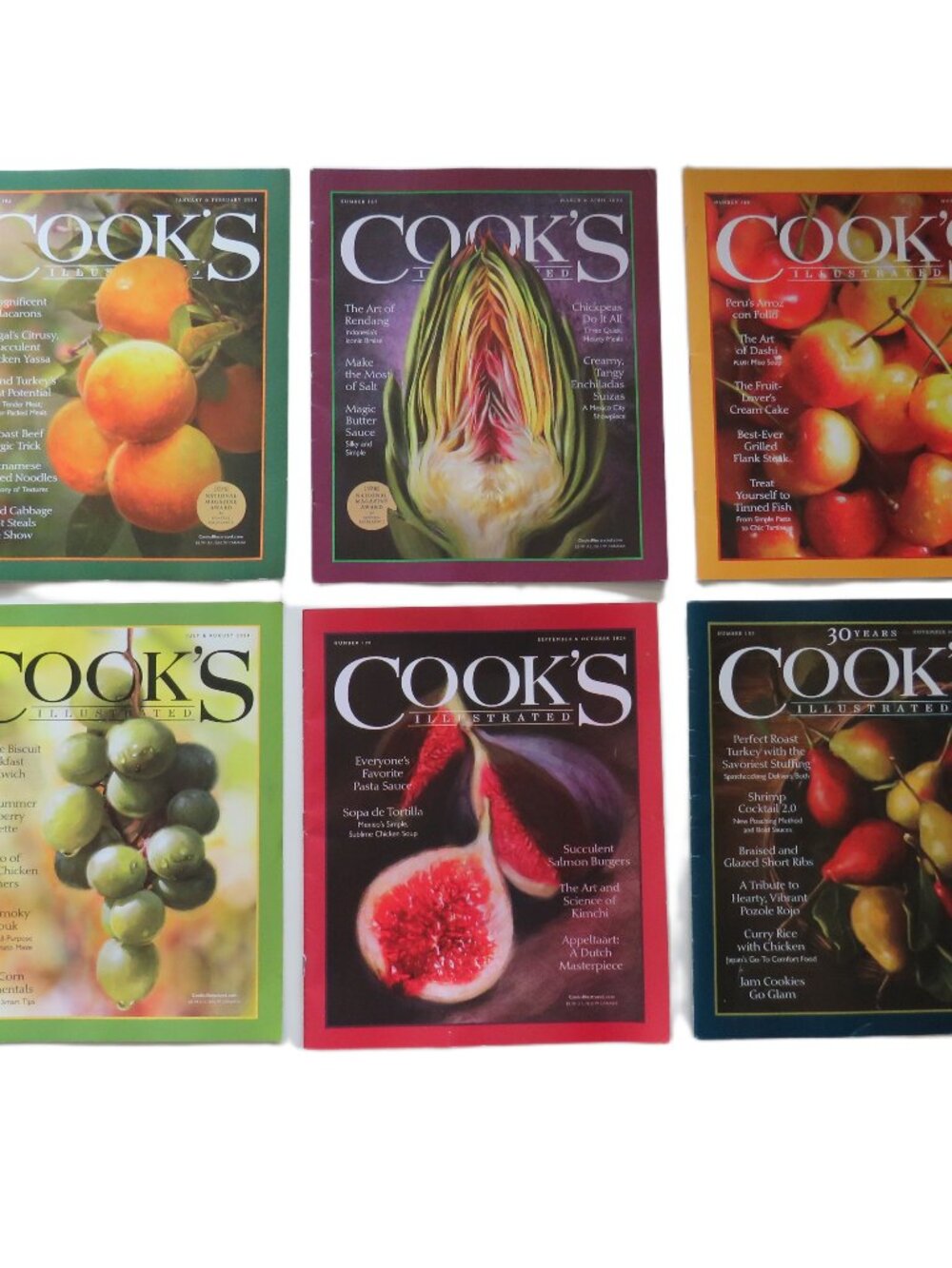 Cook’s Illustrated Magazines Mixed Set of 6 issues For 2024, 2025 Lot #4